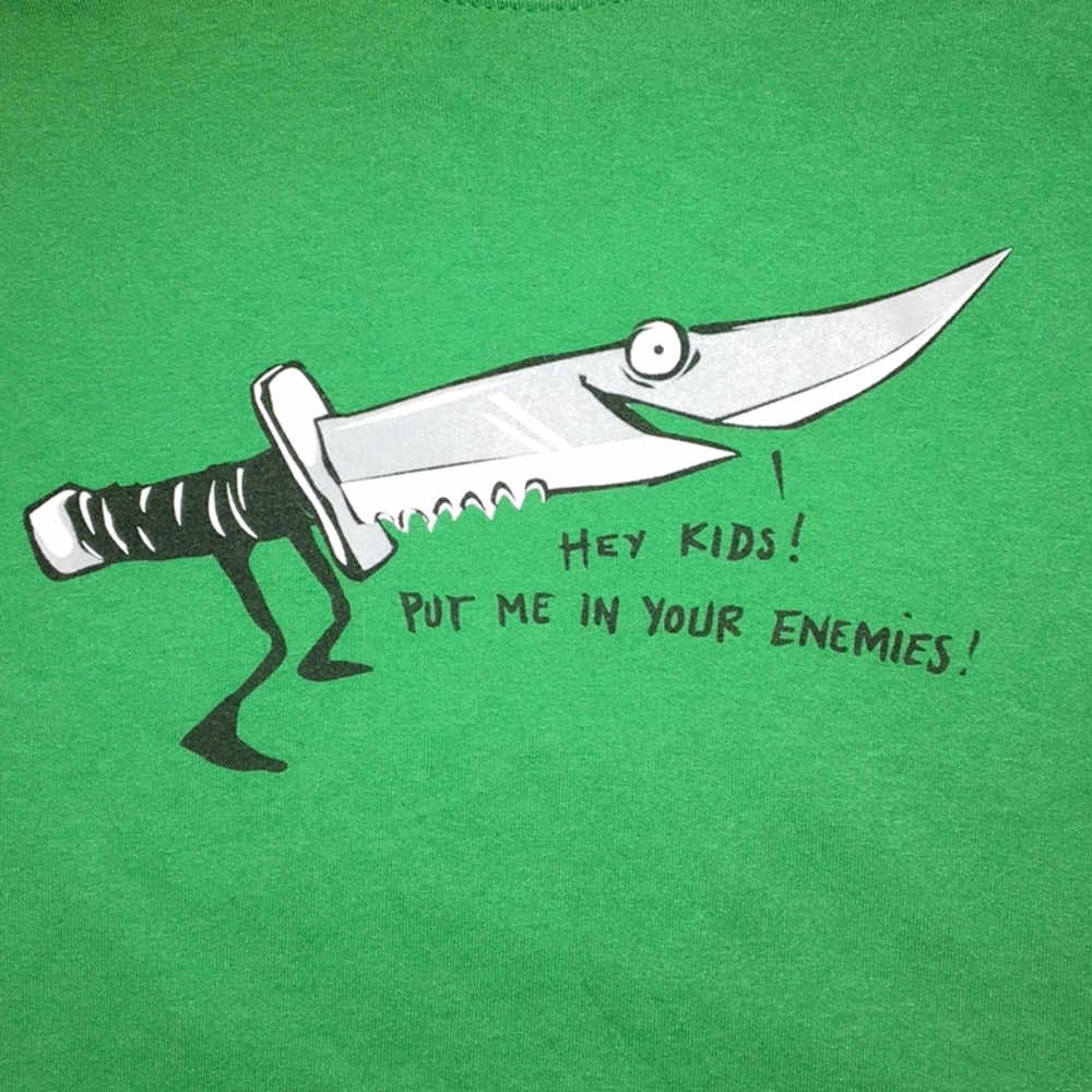 Men’s threadless Graphic Tee. Stabby McKnife